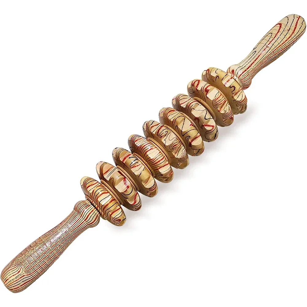 Curved Wood Roller for Stomach Cellulite